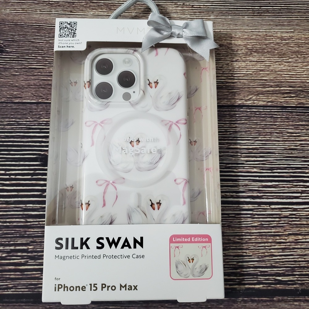 Limited Edition Swan iPhone 15 Pro Max Protective Case Swan Bow Pink New Sealed - Picture 6 of 6